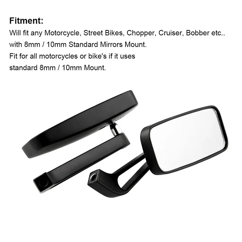 Универсальные мотоциклетные боковые зеркала заднего вида 10 мм для Harley Honda Yamaha