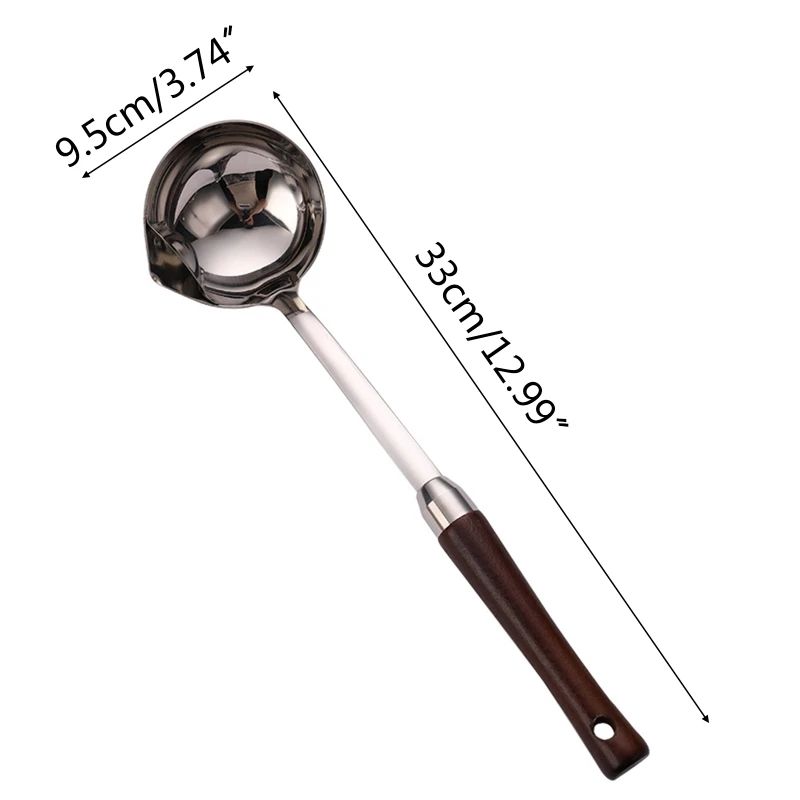 

Stainless Steel Oil Filter Spoon Grease Scoop Colander Soup Separator Kitchen