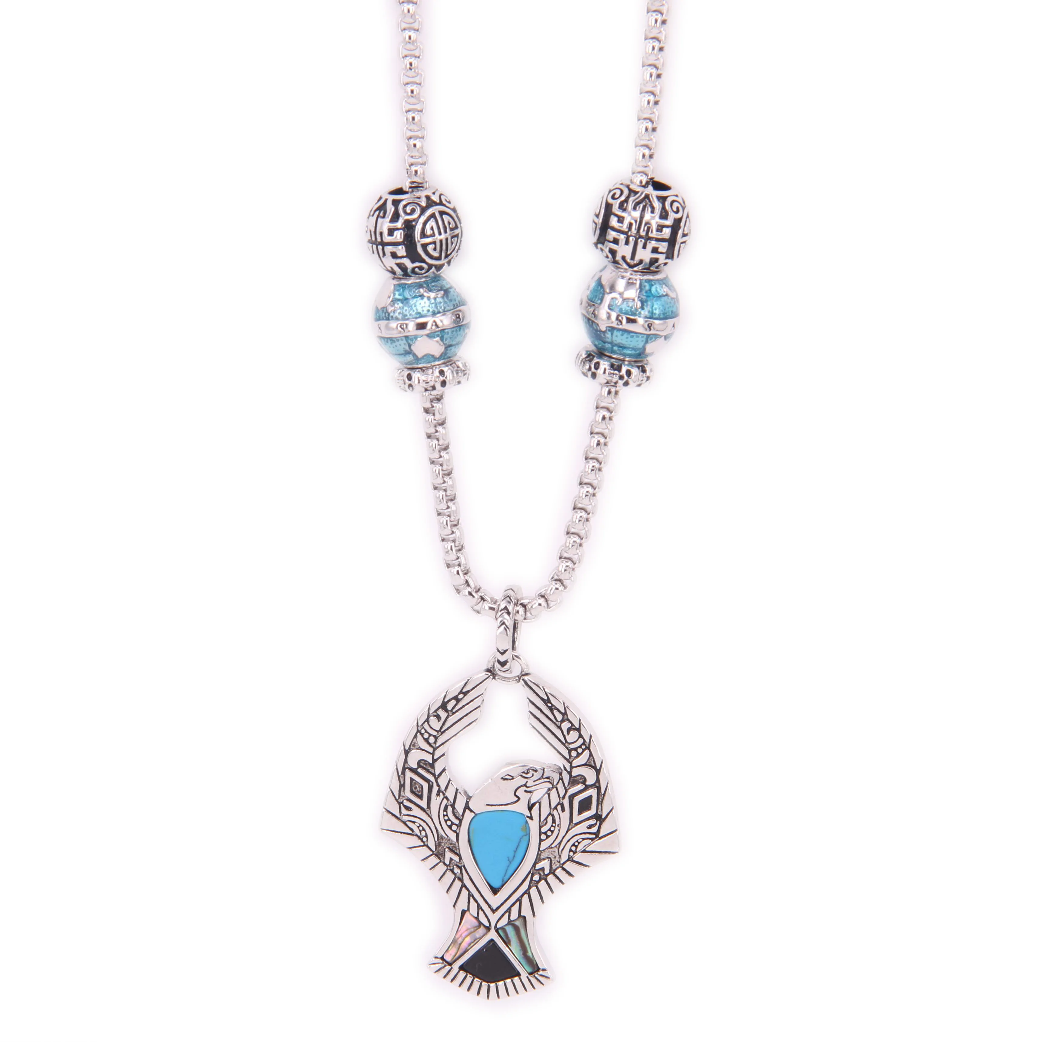 Томас Стиль амулет Орел TS земля бисер ожерелье Bijoux (украшения своими руками)