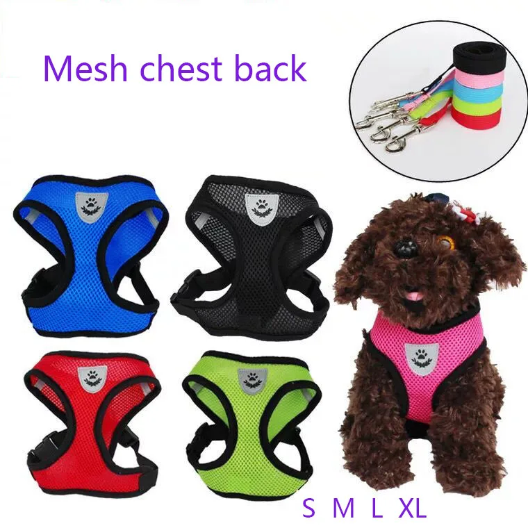 

Pet Dog Chest Harness Mesh Material Comfortable Breathable Dog Leash for Cat Leash Vest Traction Suit