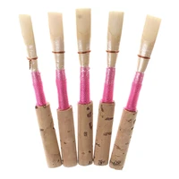 5pcs oboe reeds reed pink strength medium with plastic case oboe for beginners oboe accessories