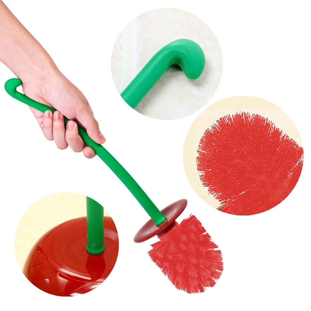 Красивая щетка для туалета в форме вишни уборки дома с длинной ручкой чистки