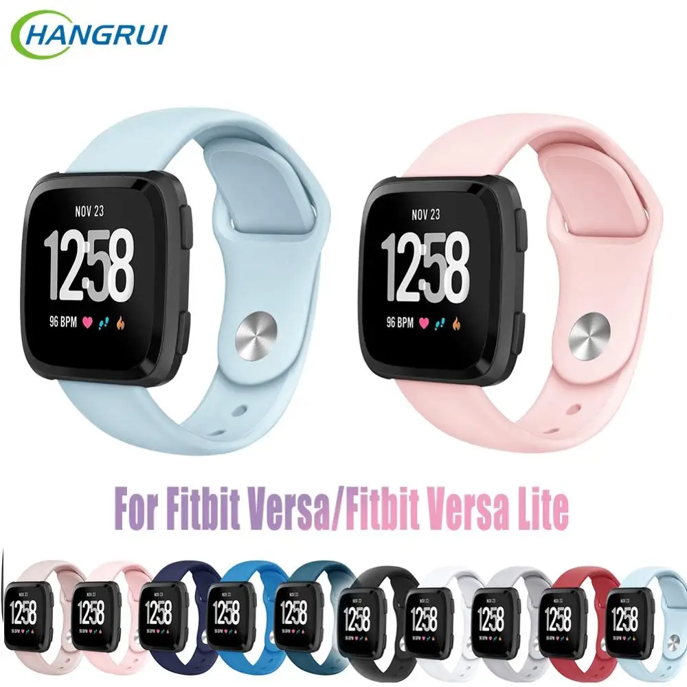 Hangrui Мягкие силиконовые умные часы ремешок для Fitbit Versa обратный Спортивный