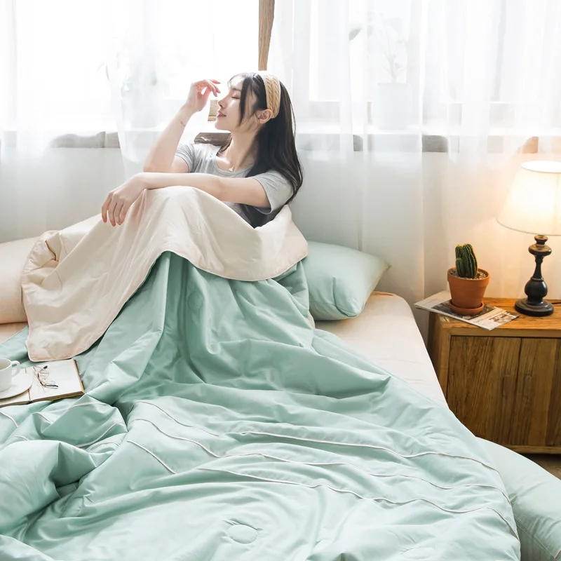 1 шт. в полоску стеганые одеяла с принтом летнее тонкое дышащее удобное одеяло