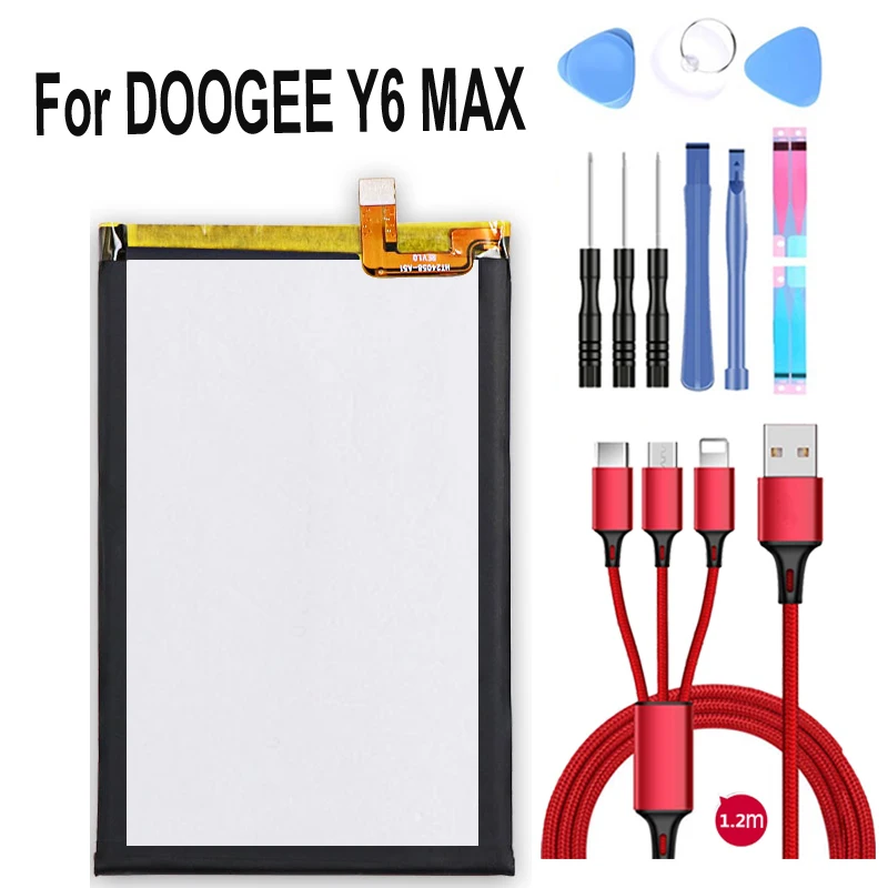 Аккумулятор 4950 мАч BAT16514300 Для Doogee Y6Max Y6 Max USB кабель набор