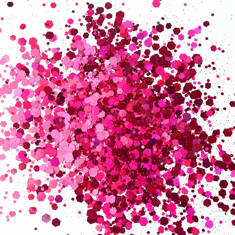 50 г лак для ногтей порошок смешанные Блестки Блестящий шестиугольный 3D