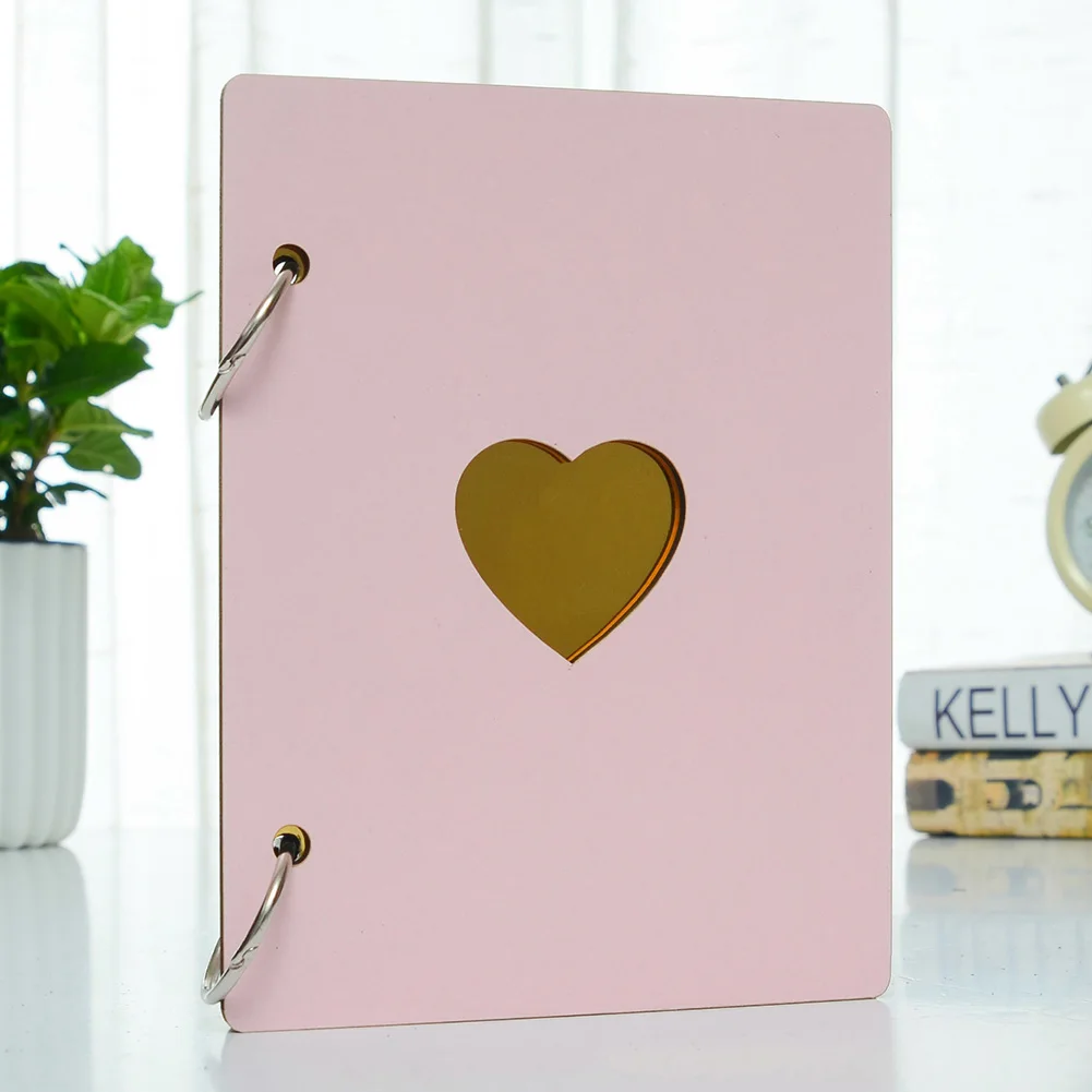 Фотоальбом в форме сердца из дерева 6 дюймов для роста ребенка | Дом и сад