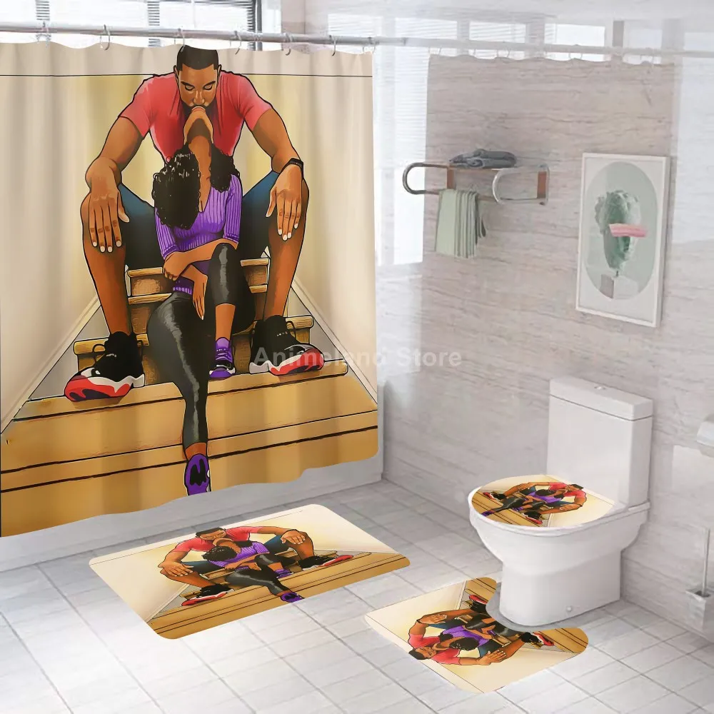 Красные крутые шторы для душа девочек занавески ванной африканские наборы