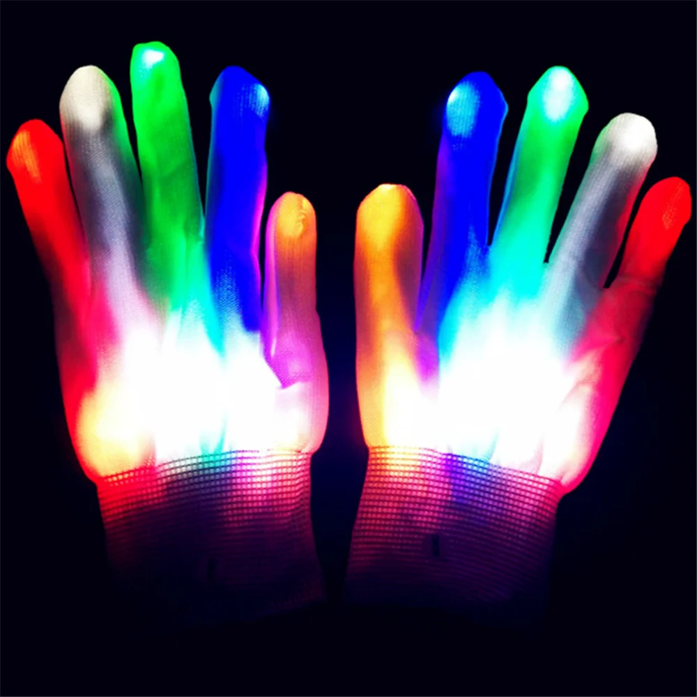

LED Glowing Gloves Halloween Party Light Props Luminous Flashing Stage Poping Supplies