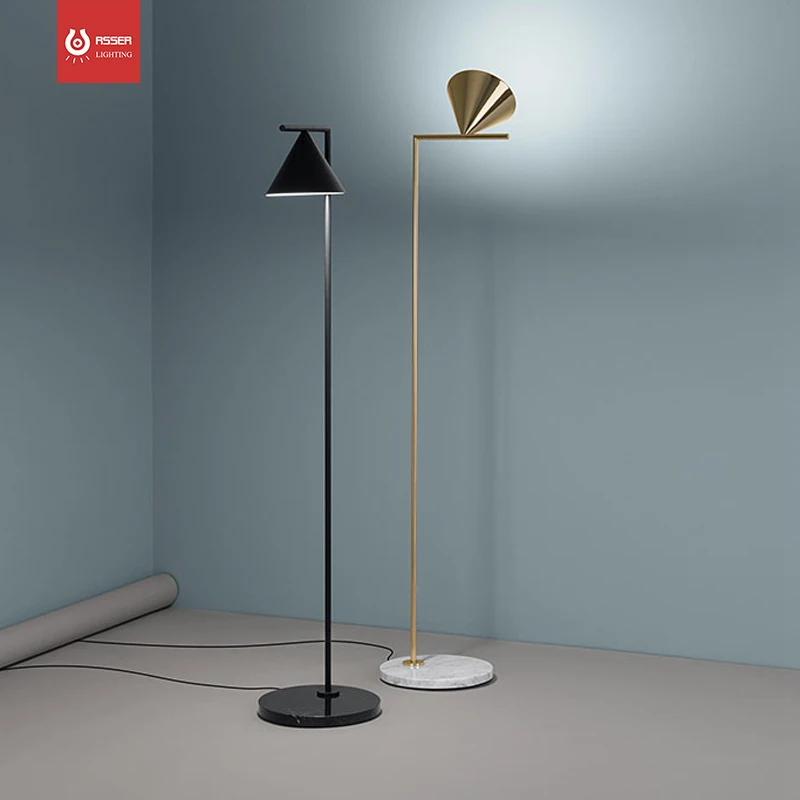 

Modern Gold Black Nordic Floor Lamp Living Room Ins Bedroom Postmodern E27 Marble Standing Lighting For Living Room Bedroom