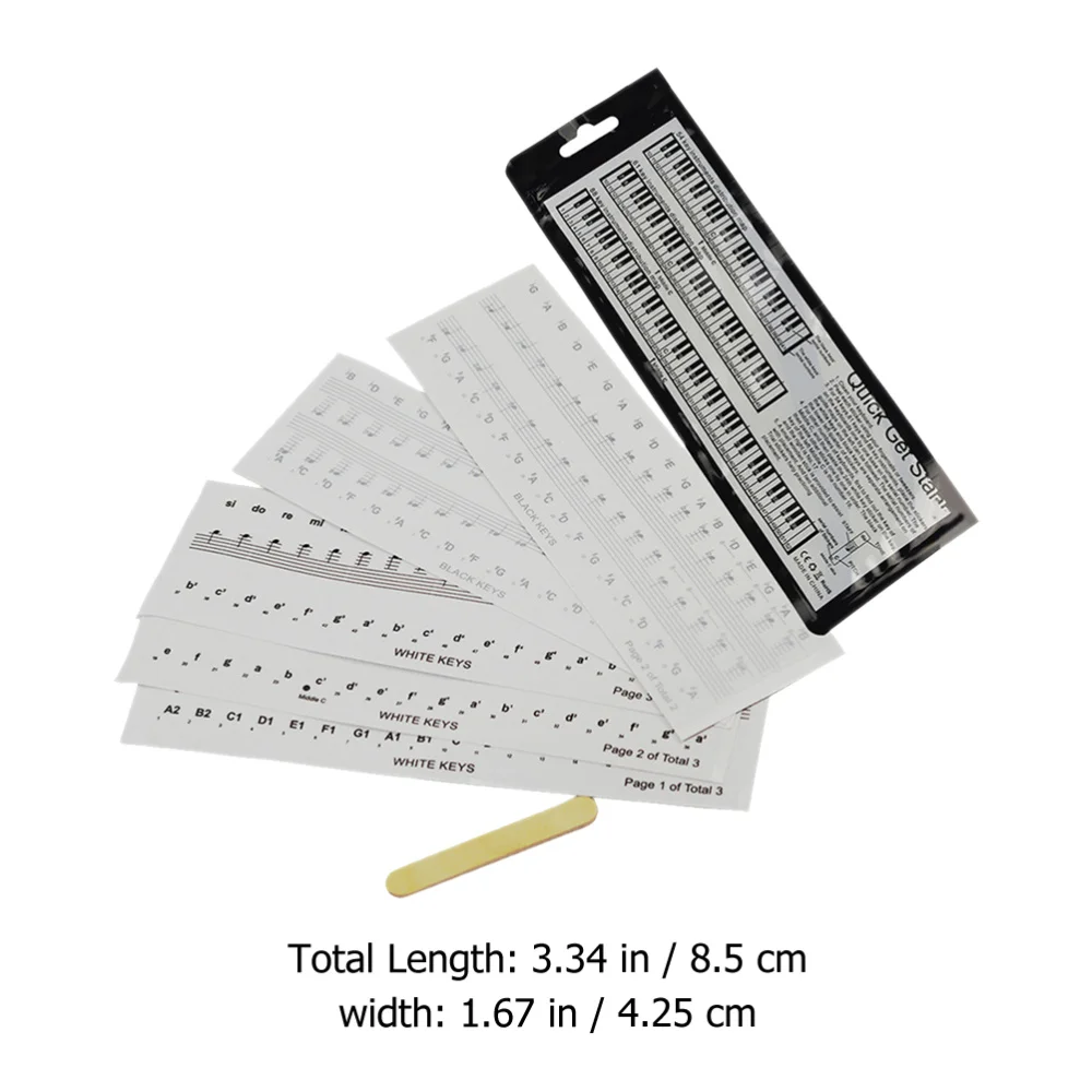 

6pcs Piano Keyboard Stickers Key Electronic Keyboard Key Sticker Decal