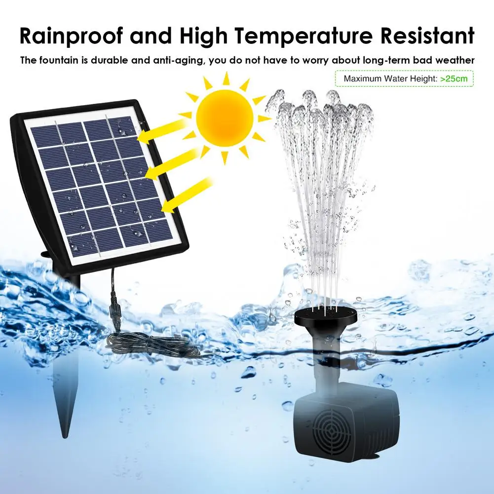 

2022 водный фонтан 6 в 2 Вт, плавающий солнечный фонтан IP65, бассейн, водяной фонтан, насос на солнечной батарее, бассейн, пруд, украшение сада