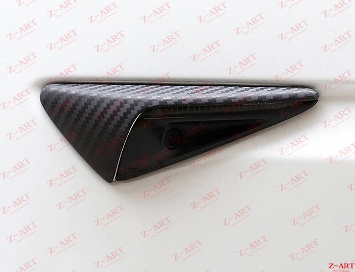 Z ART углеродное волокно fender отделка для Tesla модель 3 сбоку камера Крышка отделочные