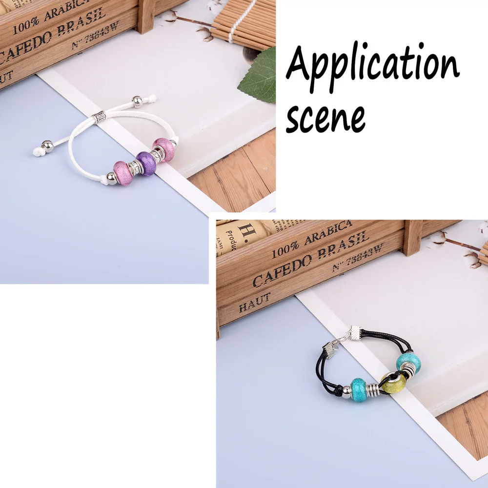 Акриловые Европейские Бусины 100 шт. бусины с большими отверстиями латунными