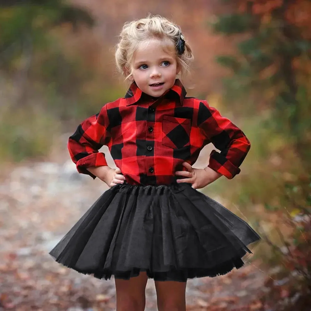 Одежда для маленьких девочек Осенний Рождественский комплект одежды футболка с