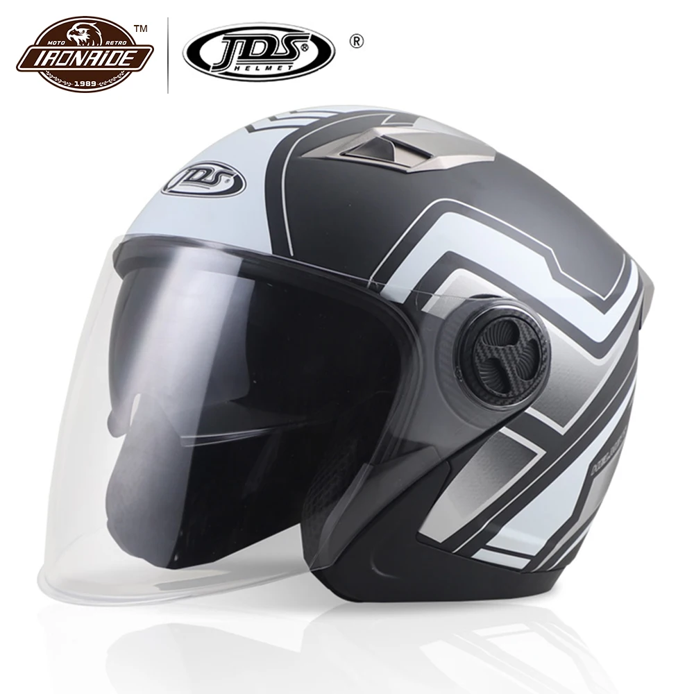 Мотоциклетный шлем NENKI с открытым лицом винтажные шлемы из АБС пластика двойными