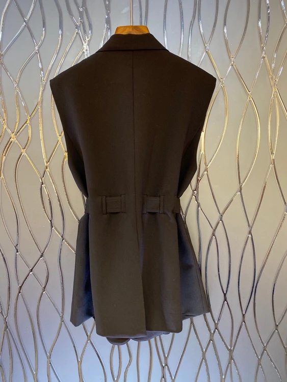 

2021 spring new women's fashion lapel bow diamond waist dress 228