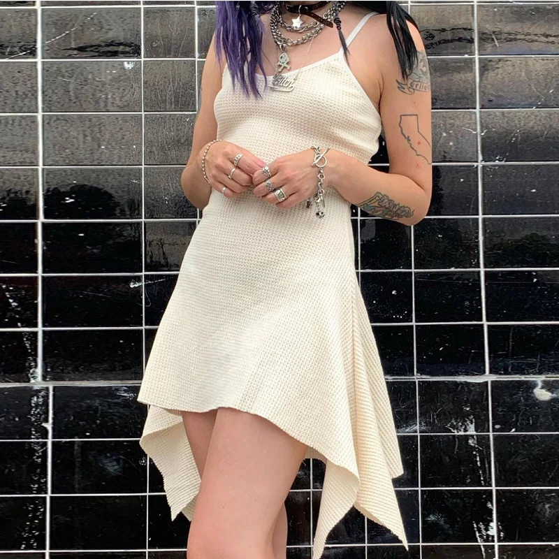 

2021 Summer Fashion Temperament Off-Neck Backless Spaghetti Strap Solid Elegant Midi Dress