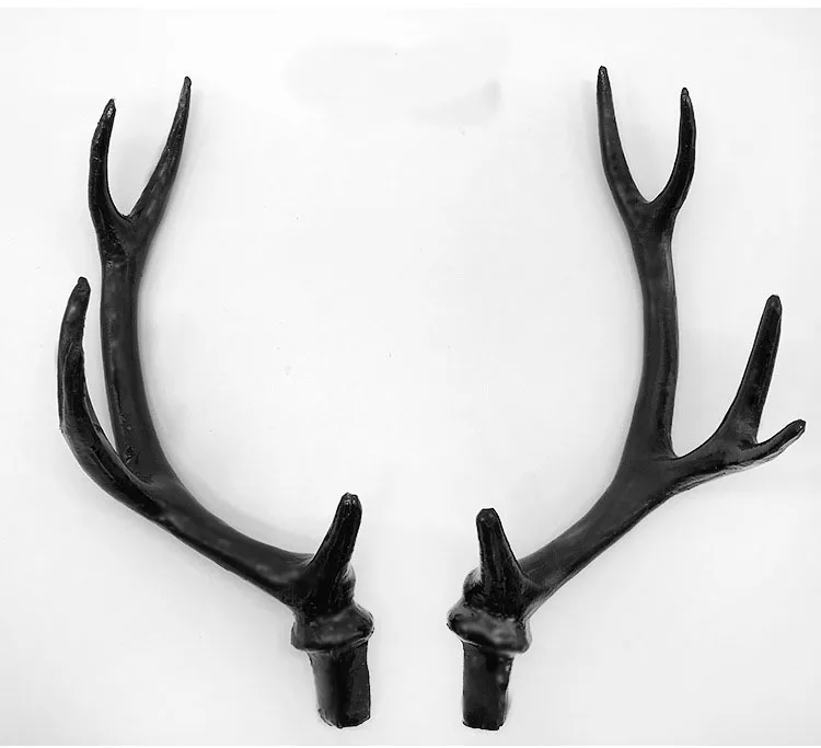 Черная Рождественская пара искусственный головной убор с рогами повязка на