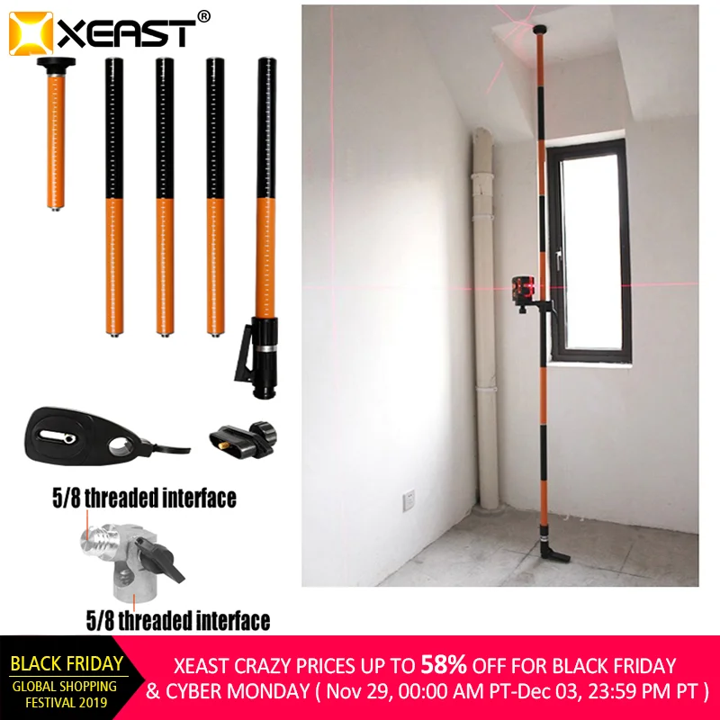 

XEAST 5/8 1/4 Extend Bracket Elongation Maximum 3.36M for Laser Level