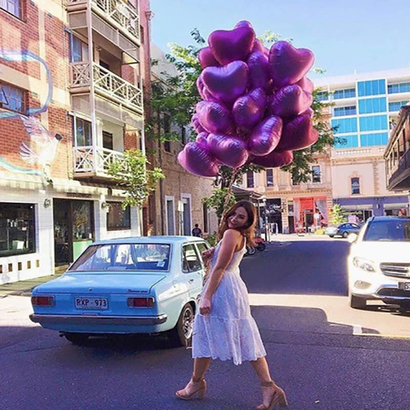 Шары воздушные 18 дюймов в форме сердца и звезд 10 шт.|Воздушные шары аксессуары| |