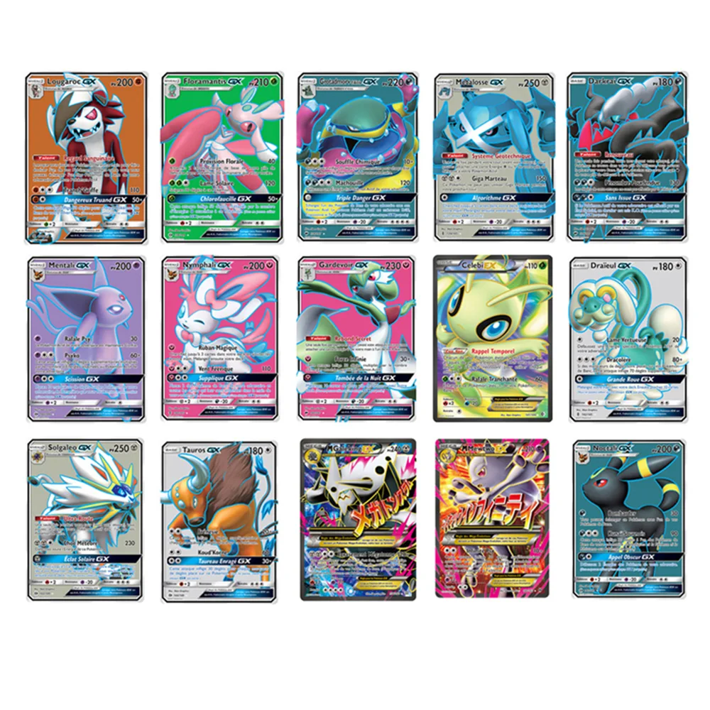 TOMY французская версия Pokemon GX Сияющие французские карты игра битва карточки