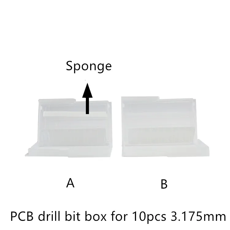 Чехол для фрезерного резака PCB box сверл диаметром 10 шт. 3 175 мм|milling cutter|pcb milling bitsmilling
