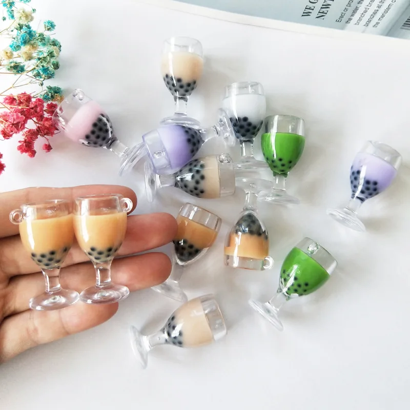 5 штук искусственный бриллиант из смолы жемчужный молочный Чай для питевых чашек