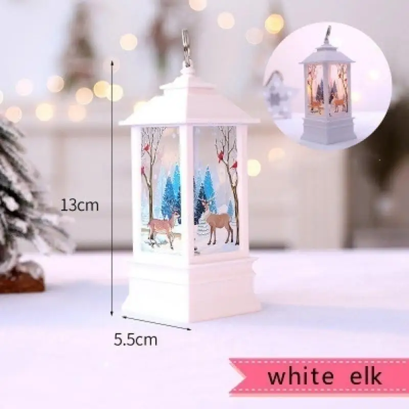Рождественское украшение теплсветильник свет снеговик Санта лось мини Ангел
