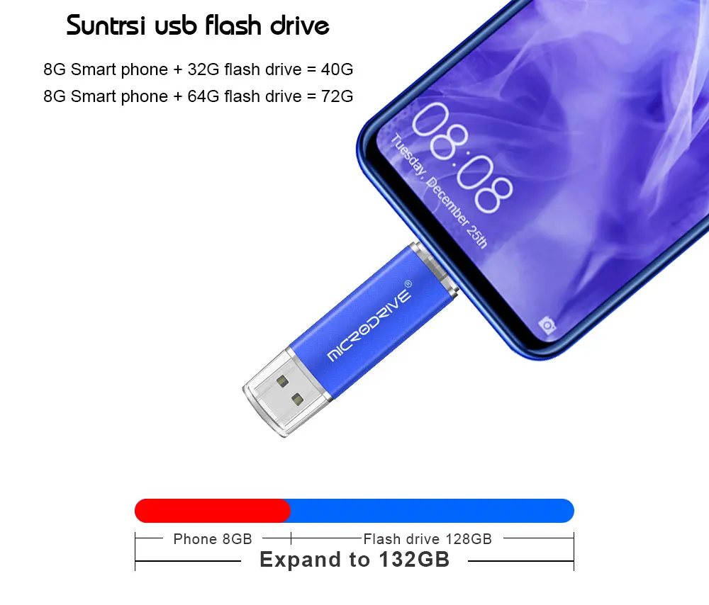 USB флэш-накопитель OTG высокоскоростной накопитель 64 ГБ 32 ГБ 16 ГБ 8 ГБ 4 ГБ внешний накопитель двойное применение микро USB накопитель