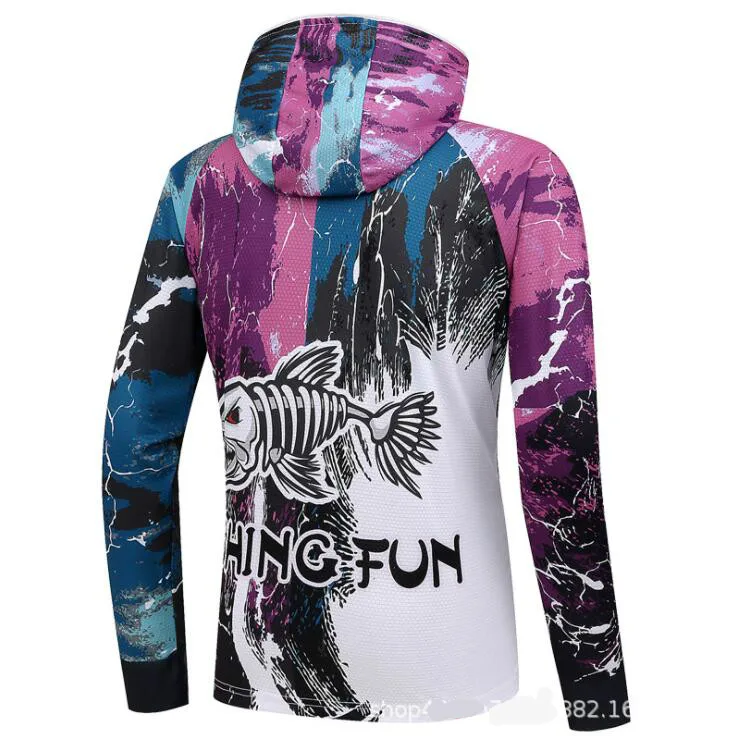 Анти-УФ DAIWA Рыболовная одежда с длинным рукавом Ультра-светильник капюшоном