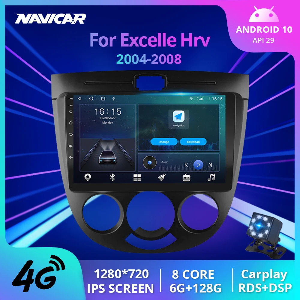 Автомобильный радиоприемник 2DIN Android 10 для Buick Excelle Hrv 2004-2008 стерео приемник GPS