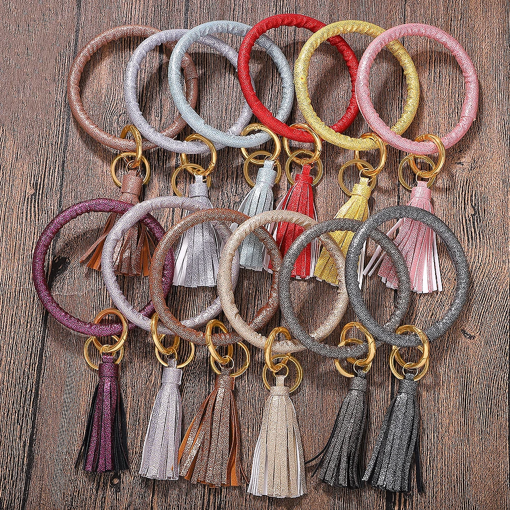 62 цвета бохо Леопардовый принт большие брелки для женщин и мужчин модные кожаные