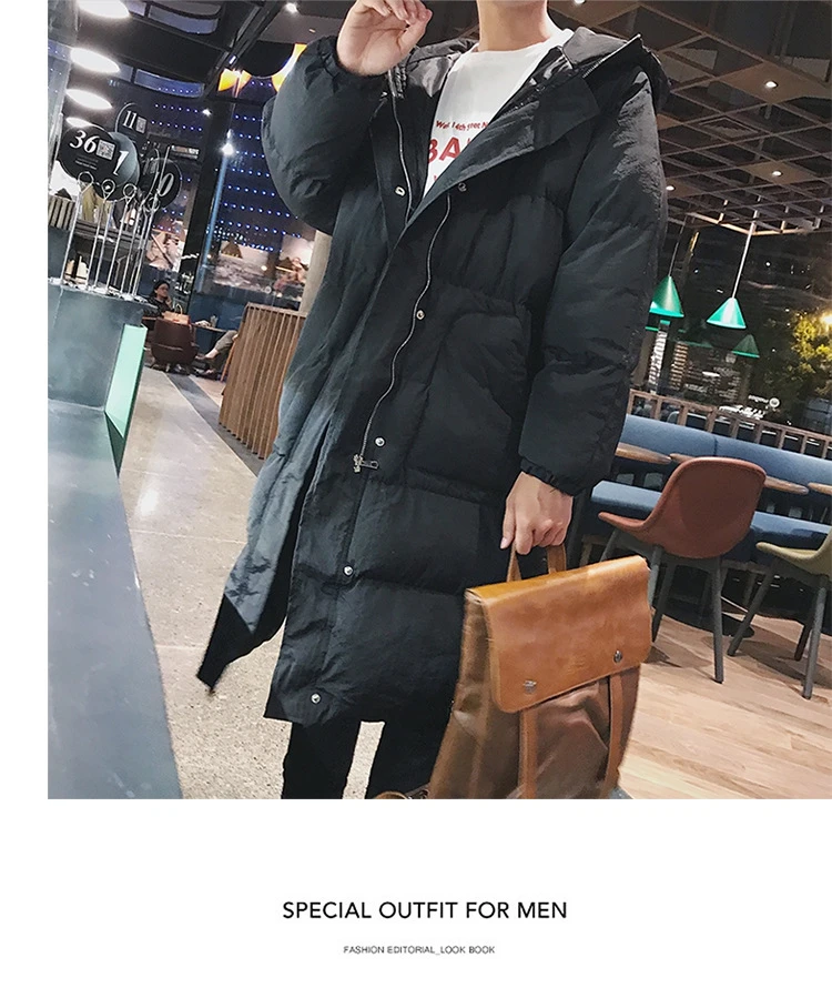 PViviYong Winter jacket men fashion male hooded coat jackets men high quality cotton Long coat men clothes bread parka 999