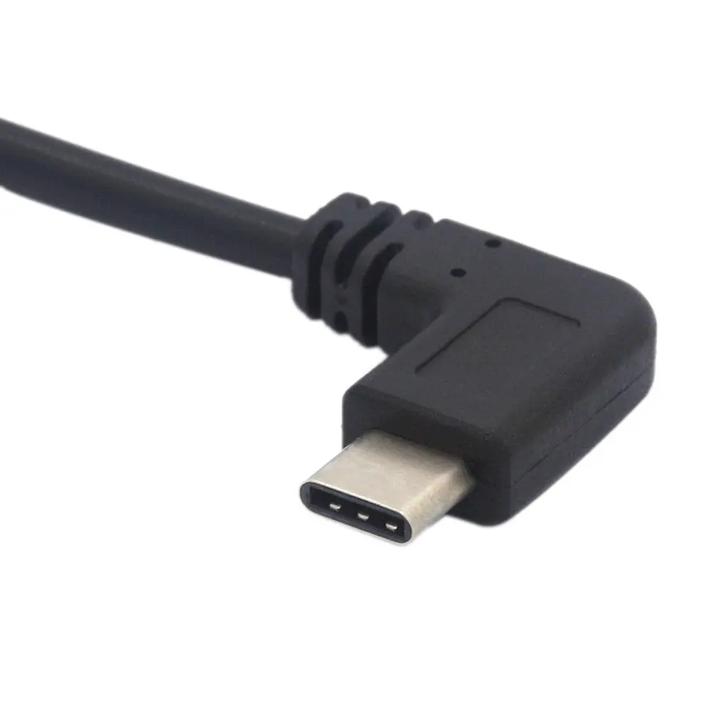 Изысканный дизайн прочный кабель типа C к Micro USB 90 градусов 5 Pin штекер мужской