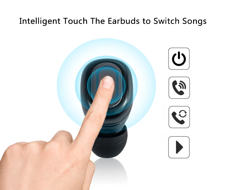 X19S TWS беспроводные наушники 5,0 Bluetooth наушники модель спорт IPX7 водонепроницаемый действительно беспроводной завод интеллектуальный сенсорный