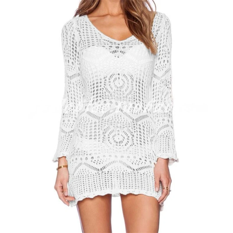 

Women Ladies Lace Crochet Casual Dress Summer Clothes Cover Up Swimwear Bathing Suit Summer Swimwear