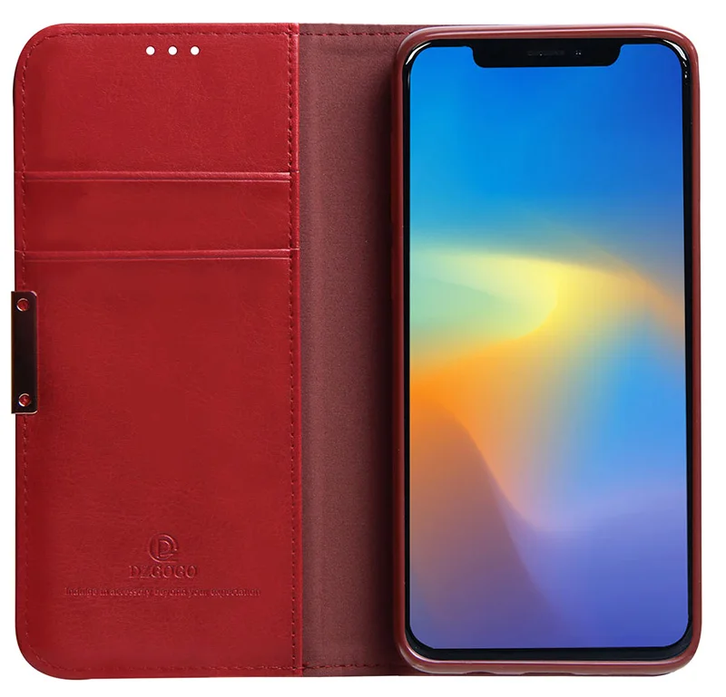 DZGOGO настоящая натуральная коровья кожа чехол для iPhone 11 Pro Max Кошелёк на магните Чехол-книжка