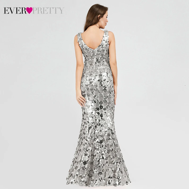 Новинка, расшитое блестками платье для выпускного вечера Ever Pretty Sparkle, v-образный вырез, Русалка, спагетти ремень, женские элегантные вечерние длинные платья, Vestido Formatura
