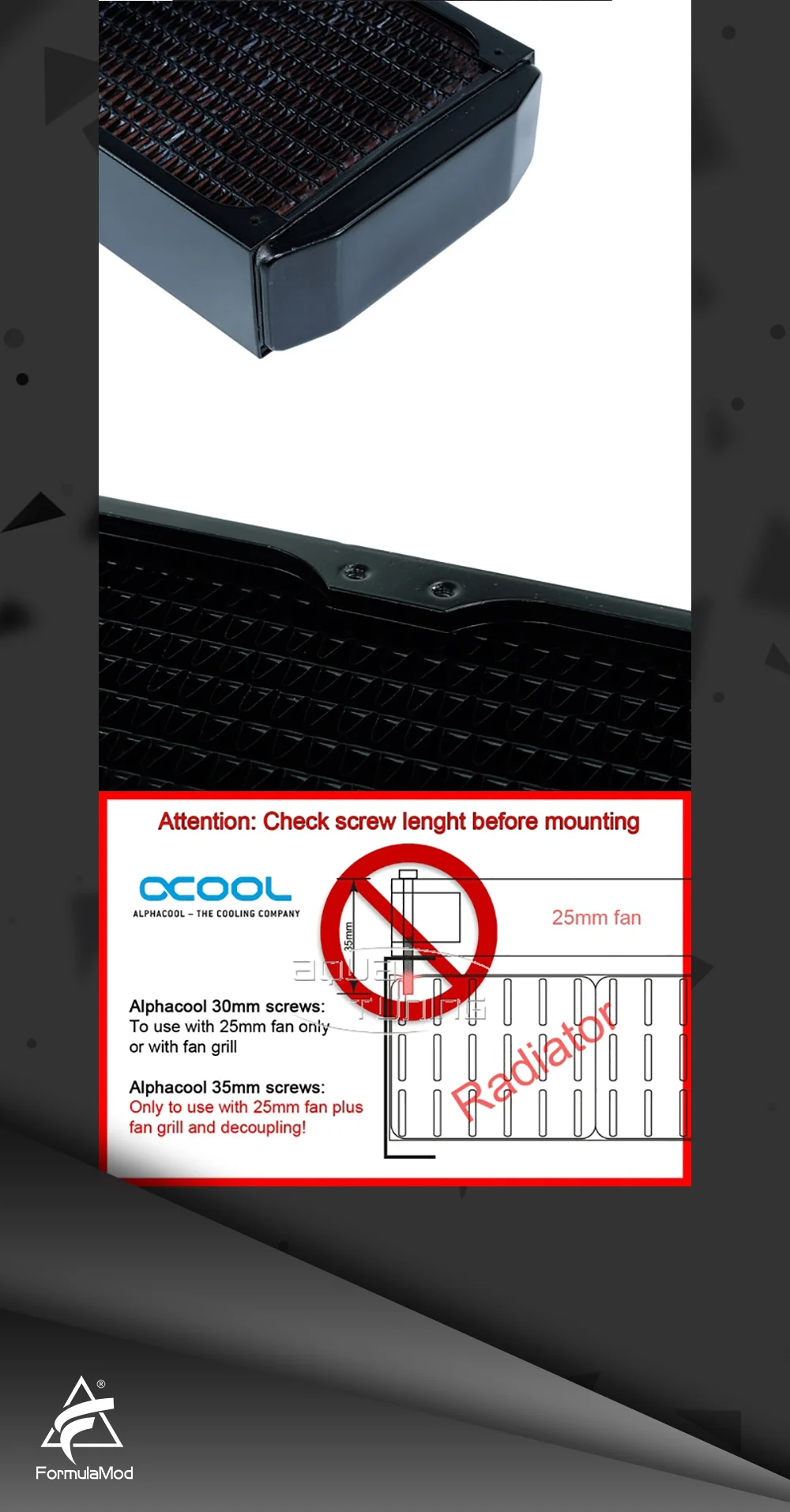 Холодный ряд полный медный радиатор Alphacool NexXxoS XT45 полная медь 420 мм