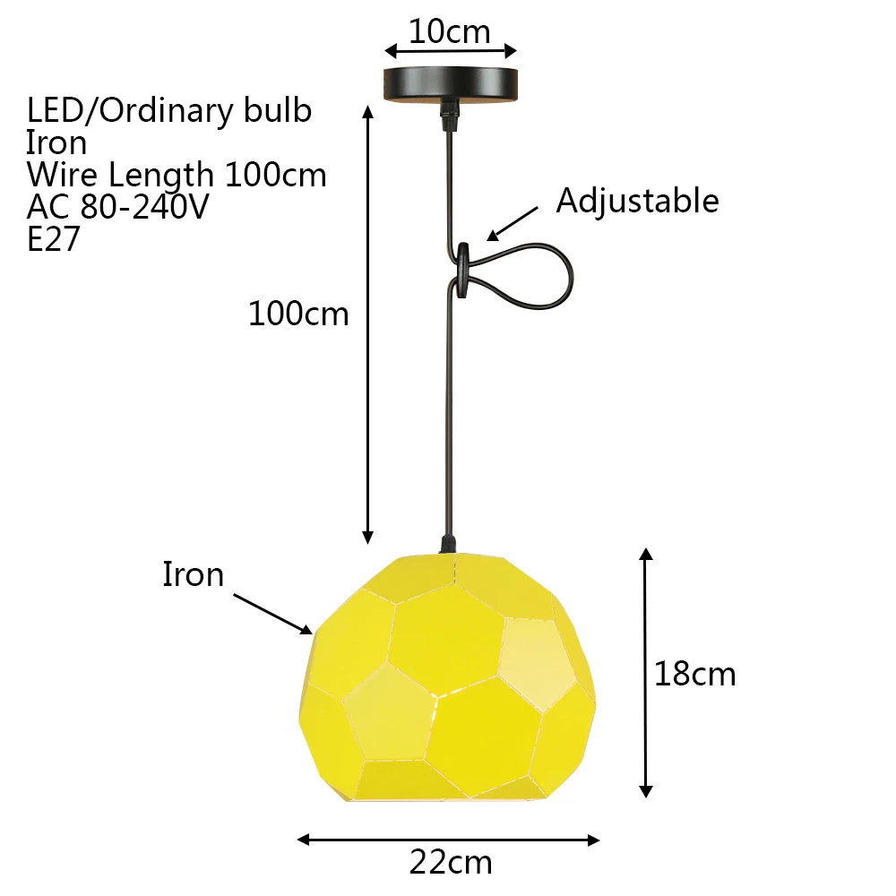 Современный простой подвесной светильник E27 LED лампа в скандинавском стиле 3