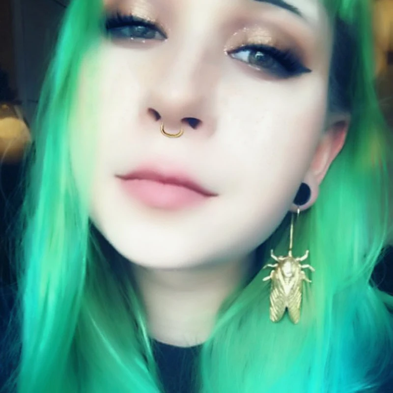 Новый дизайн Цикада Большой Жук серьги природа исследование викторианская