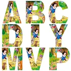 Алмазная картина Белоснежка Disney, декоративные буквы алфавита, украшение для вечеринки, детской спальни, дизайн с именем