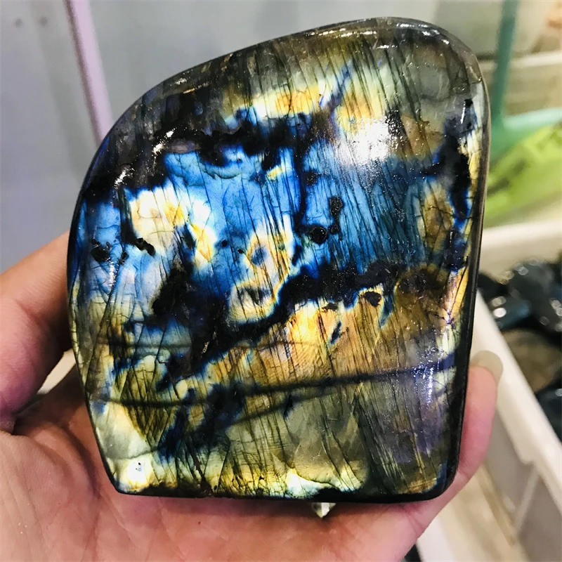 

Натуральный кристаллический лунный камень, зернистость, полированный кварц, лабрадорит, ручная работа, восстанавливающий камень