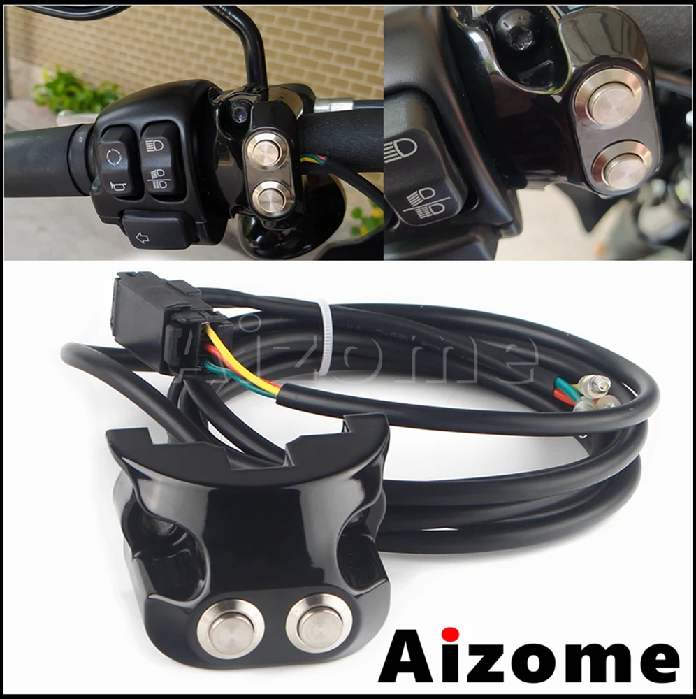 

Motorcycle 1" Handlebar Switch Air Ride Controller for Harley Dyna Low Rider Street Bob Wide Glide Sportster XL1200 883 V-Rod