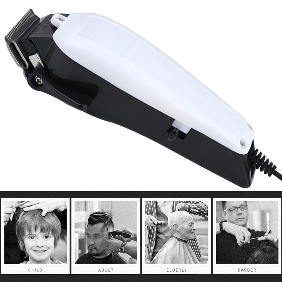 Машинка для стрижки волос 14 Вт с 4 направляющими европейская вилка | Красота и