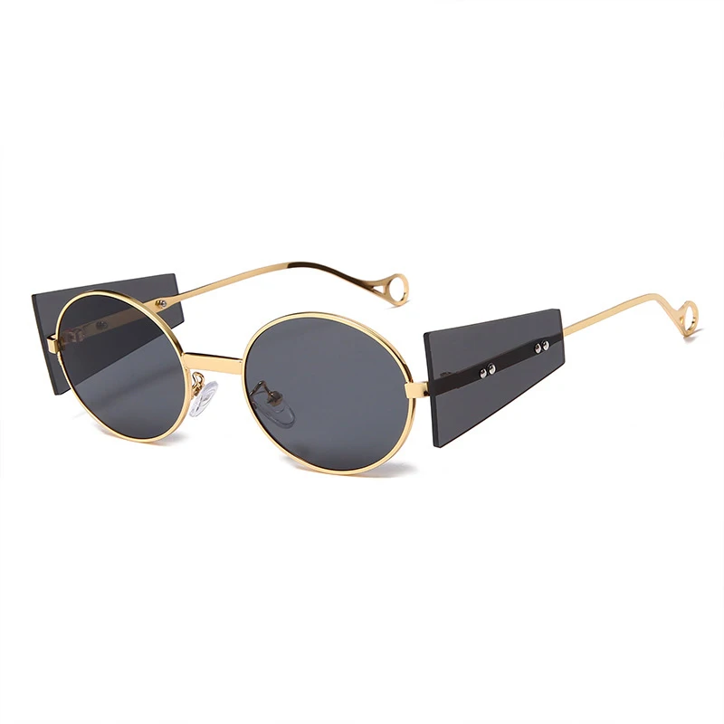 

Fashion Steampunk Sunglasses Brand Design Men Women Metal Punk Sun glasses Vintage Round Shades UV400 Eyewear Gafas de Sol