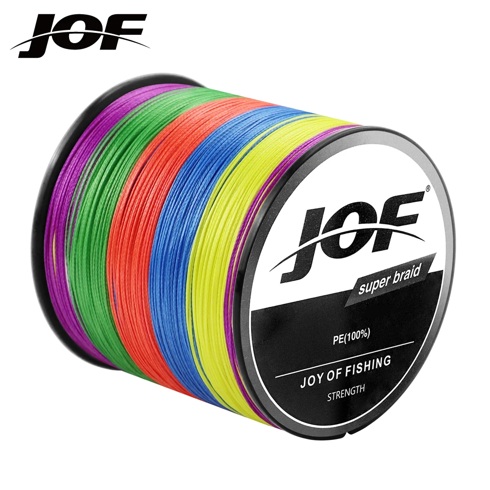 JOF 9 Strands 300M 500M 1000M PE Braided Wire Multifilament Fishing Line Carp Fishing Tackle 28.6LB-143.5LB