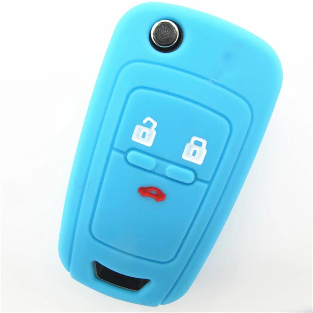 

Auto 3 Buttons Silica Gel Car Folded Key Covers Case Bag Holder Shell For Chevrolet Cruze Cavalier Epica Anti-Drop Accessories