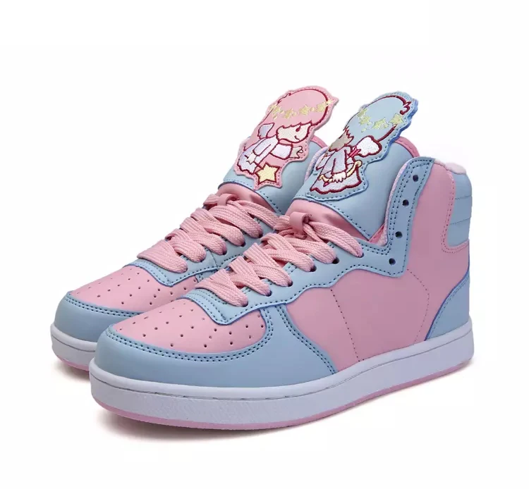 Женские высокие кроссовки в стиле аниме Харадзюку Вулканизированная подошва